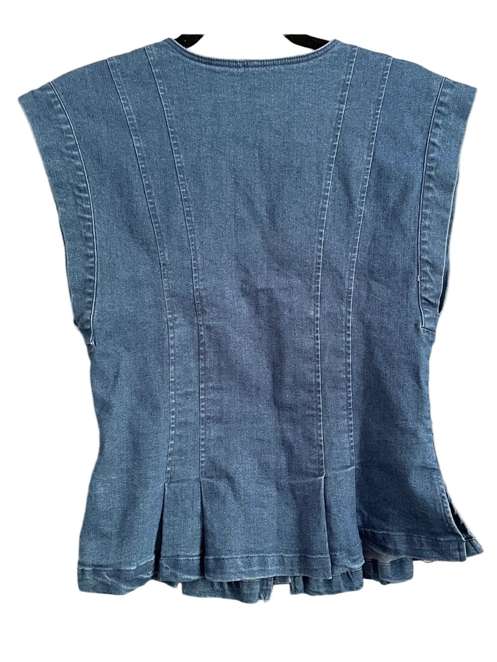 Free People Dylan Pleated Denim Vest Top - Large, new with tags! - Picture 8 of 11